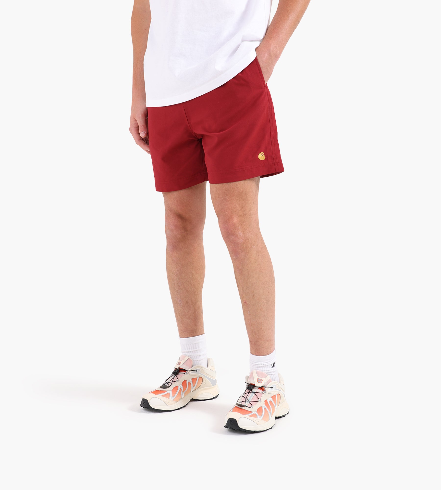 Carhartt WIP Chase Swim Trunks Scarlet Gold