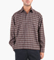 OLAF Plaid Boxy Shirt Hot Fudge