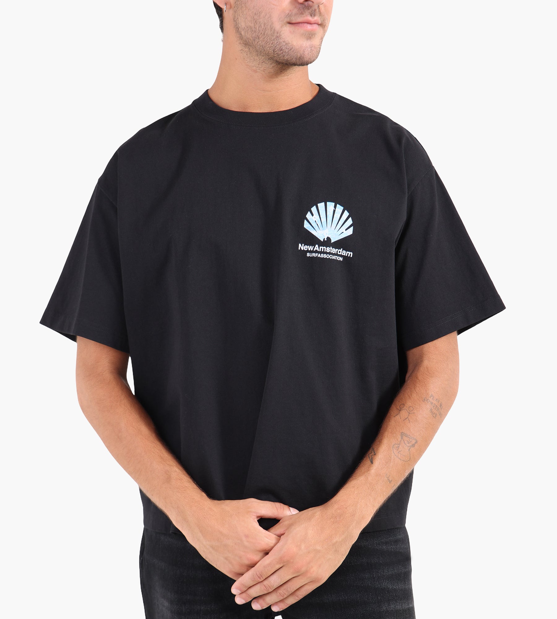 New Amsterdam Surf Association Line Up Tee Black