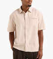 Daily Paper Stripe Short Sleeve Shirt Beige