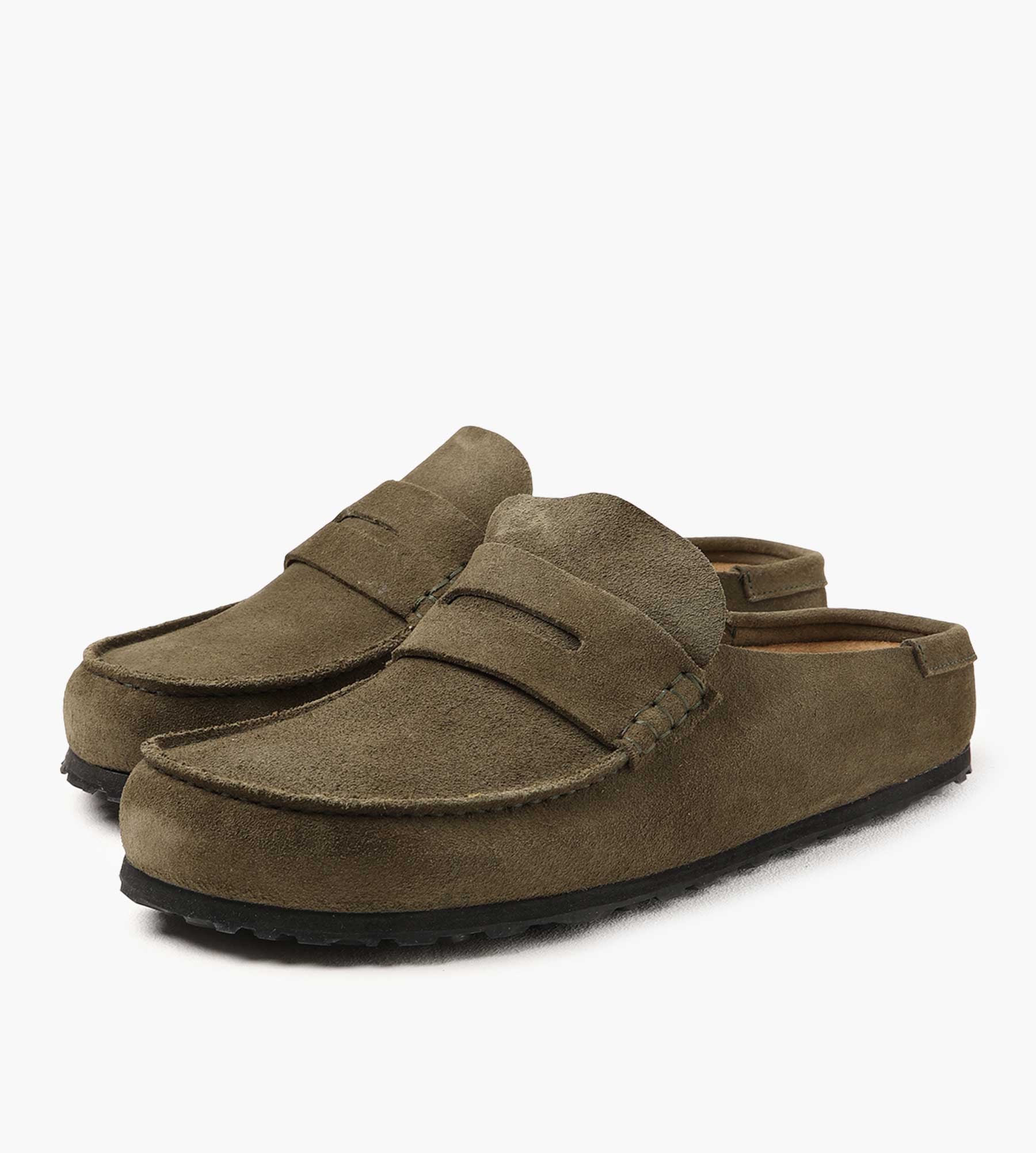 Birkenstock Naples Wrapped Suede Leather Thyme