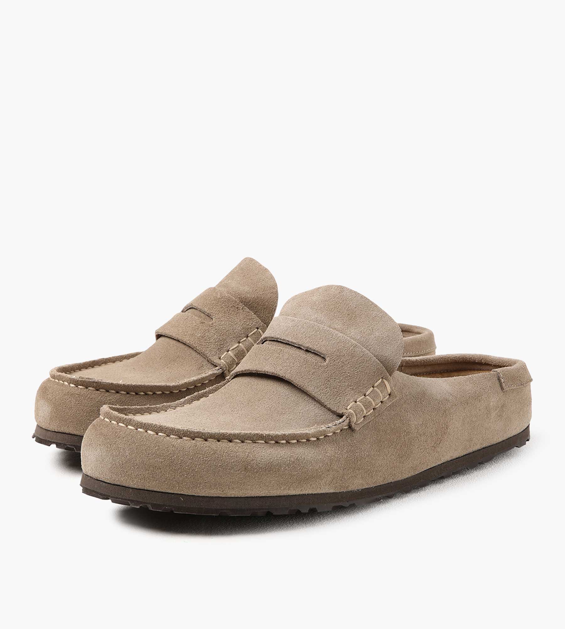 Birkenstock Naples Wrapped Suede Leather Taupe