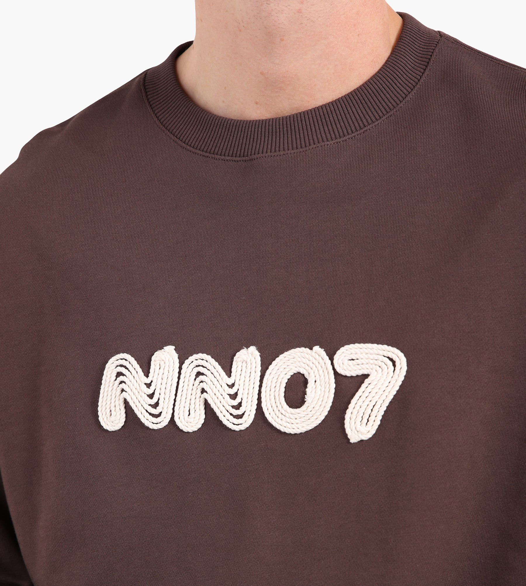NN.07 David Crewneck 3015 Coffee - NN.07 - Clothing