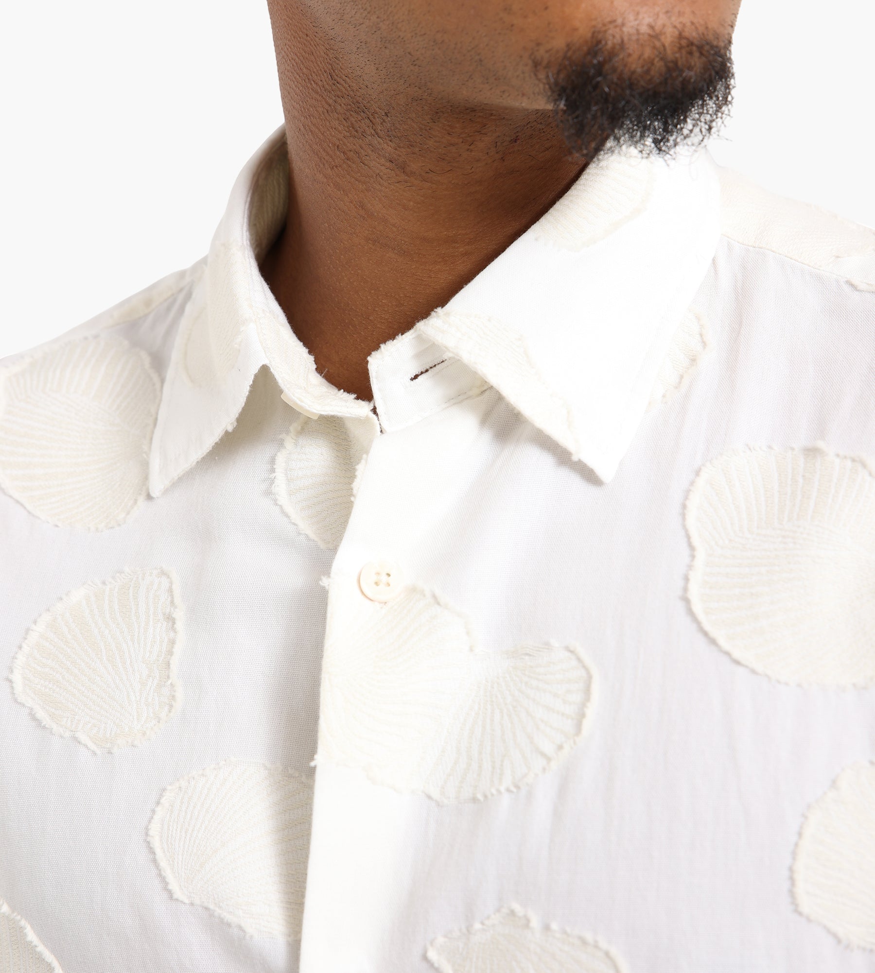 NN.07 Freddy Short Sleeve Shirt NO PKT 5715 Ivory - NN.07 - Clothing