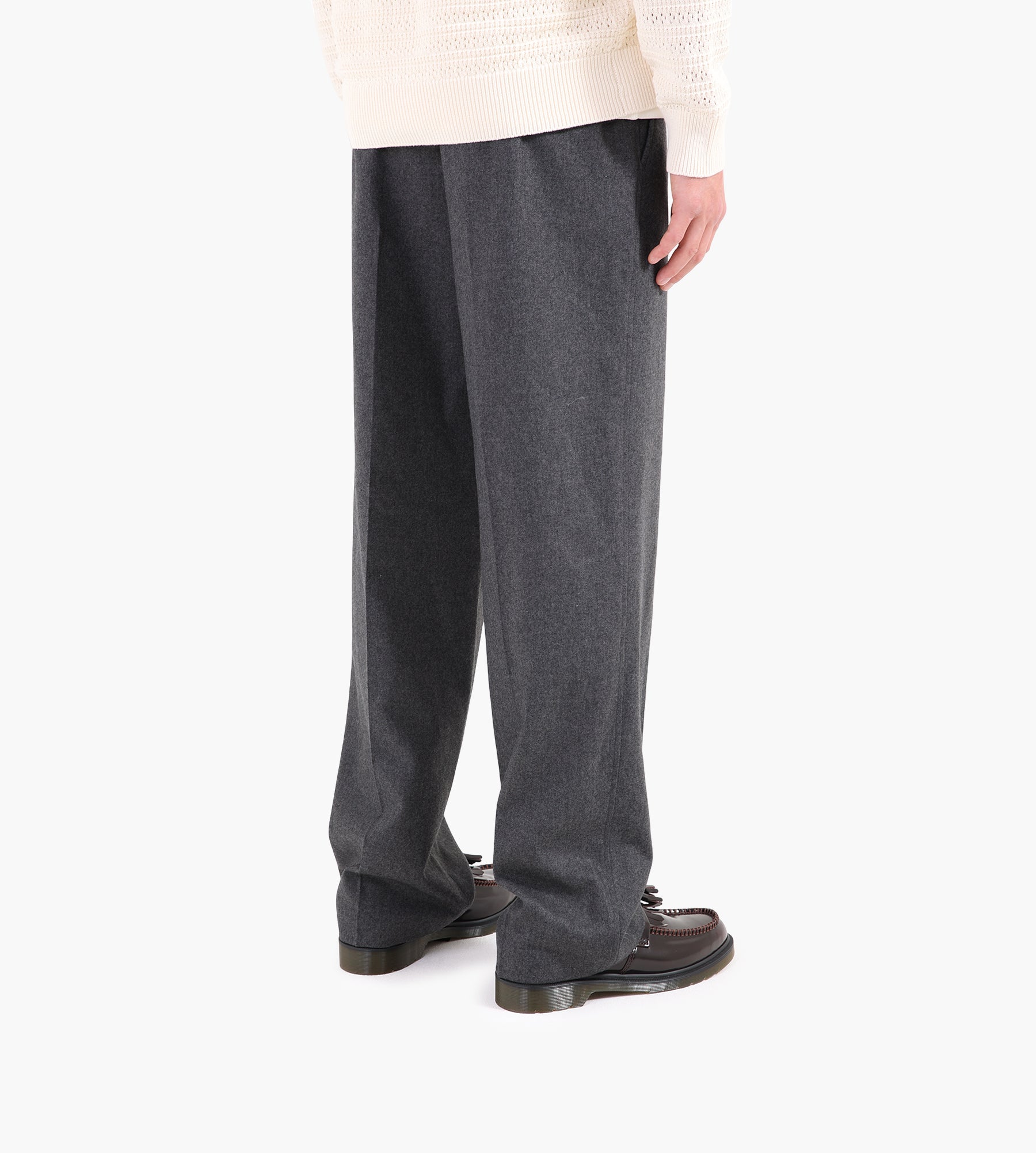 Drôle De Monsieur Le Pantalon …Lastiquè Flanelle Grey