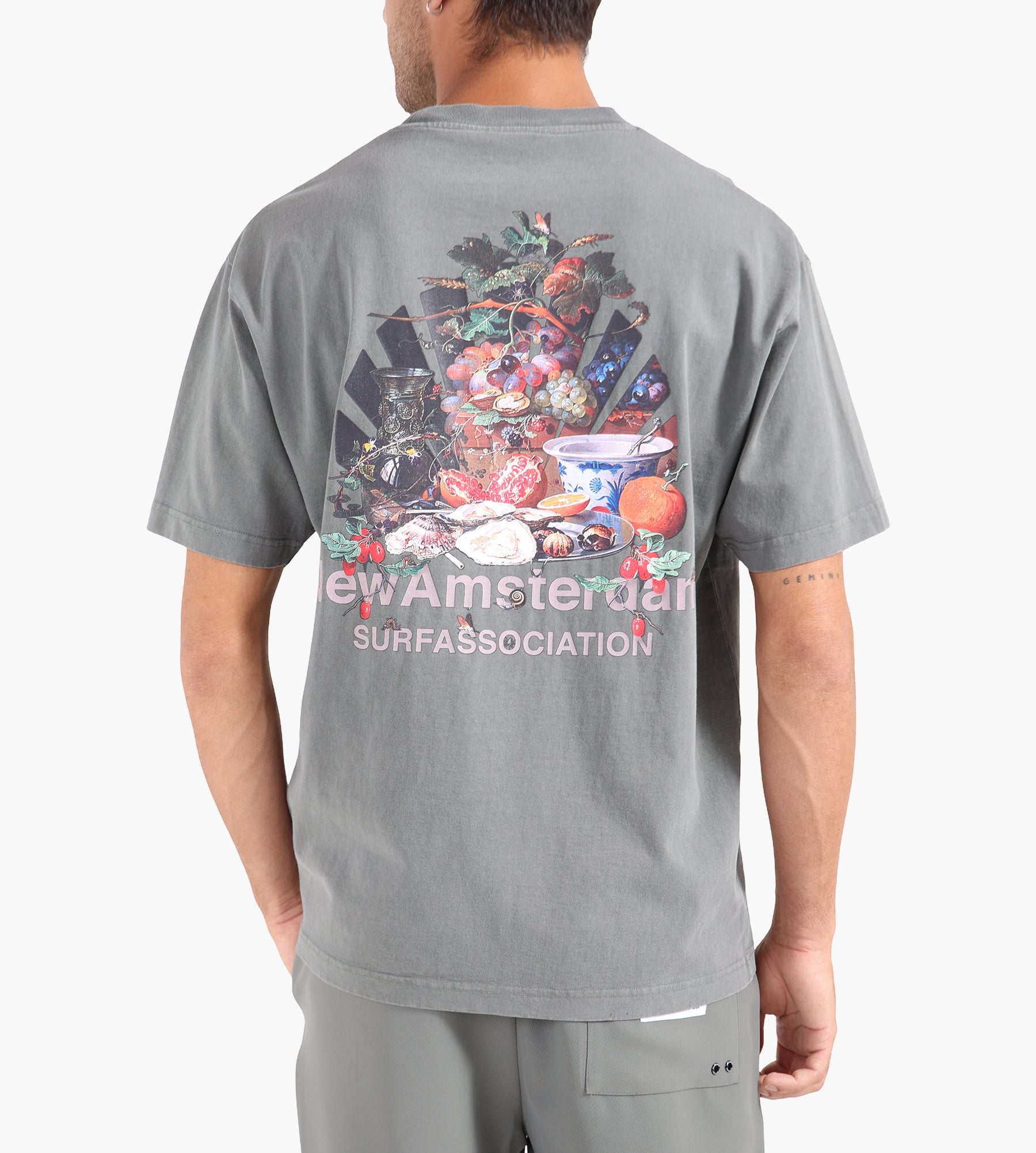 New Amsterdam Surf Association Buffet Tee Shark Green