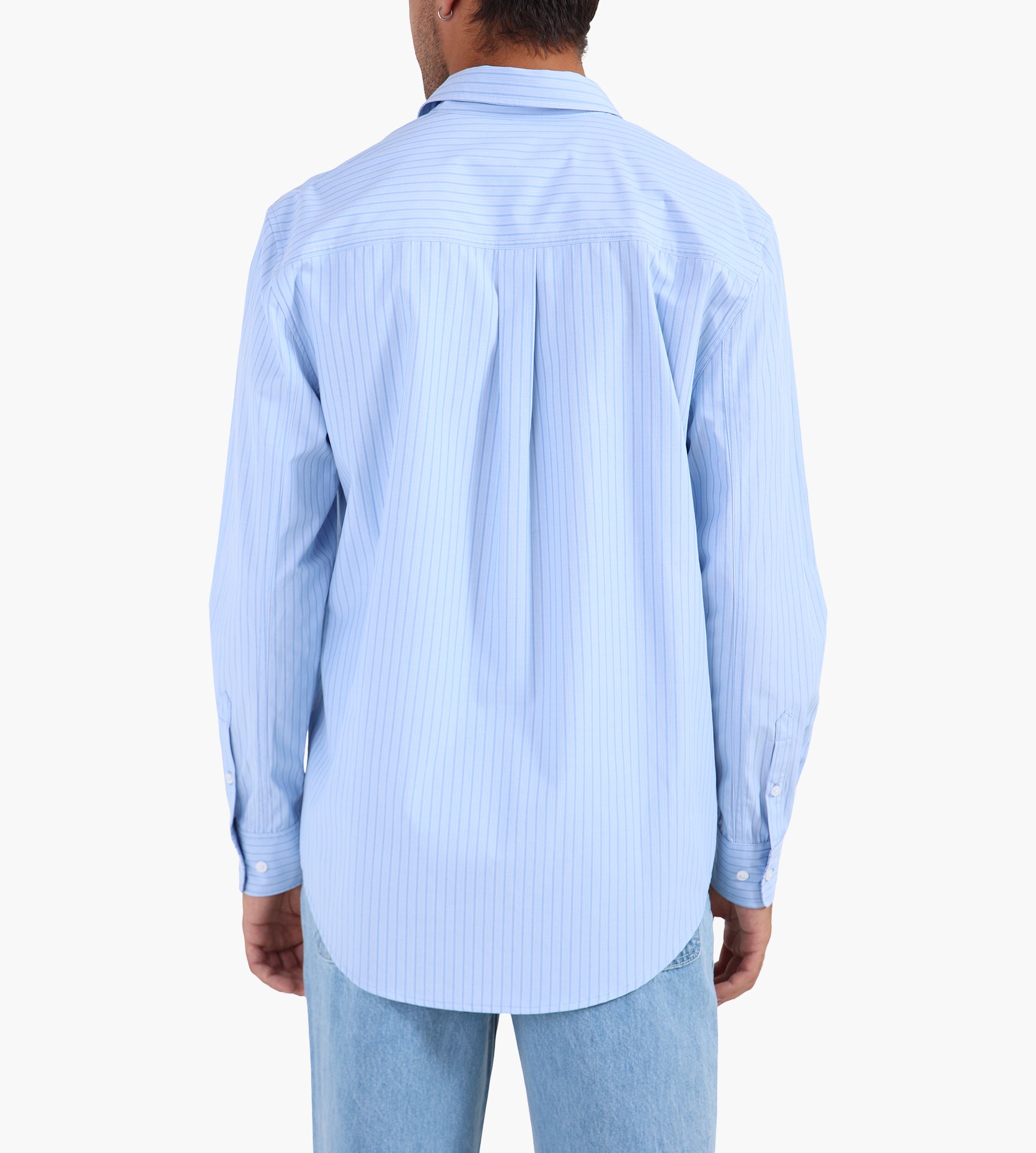 OLAF Striped Relaxed Shirt Blue Stripe