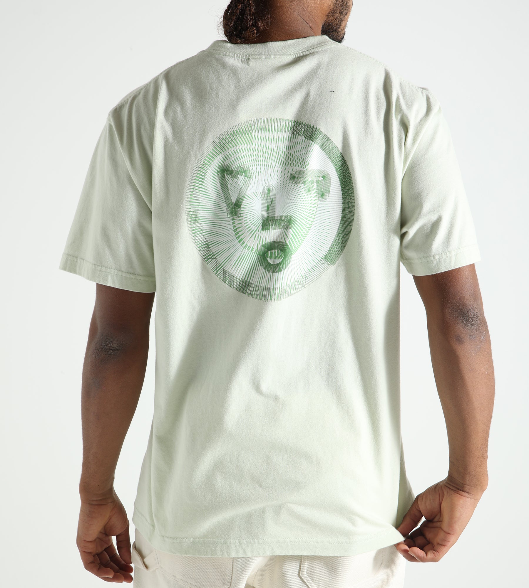 OLAF Spiral Face Tee Pale Green