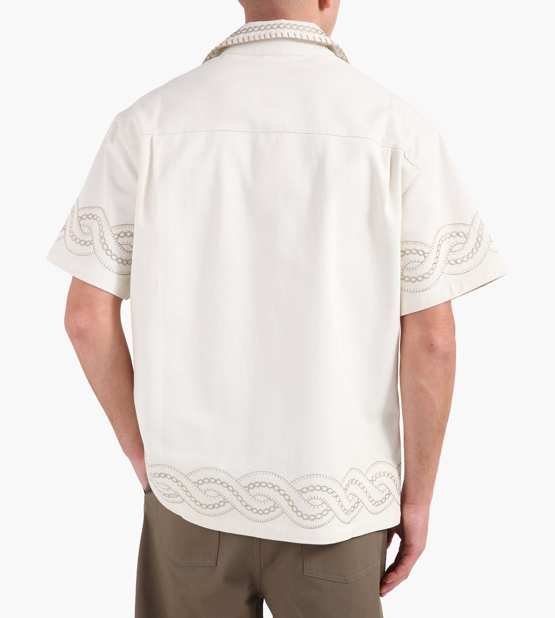 Drôle De Monsieur La Chemise Brodèe Tresses Cream
