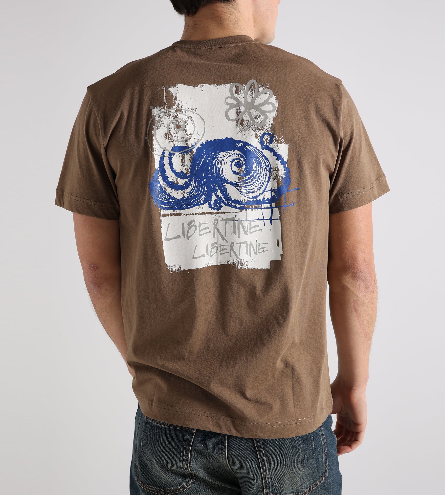 Libertine-Libertine Beat Litho T-Shirt 1868 Tobacco