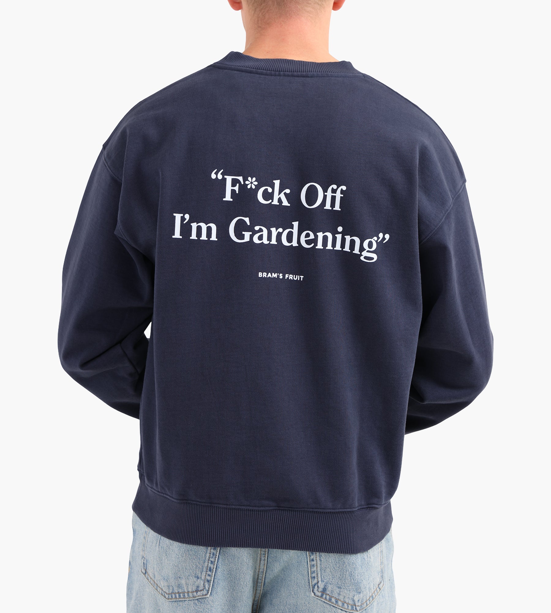 Bram's Fruit “F*ck Off” Crewneck Navy