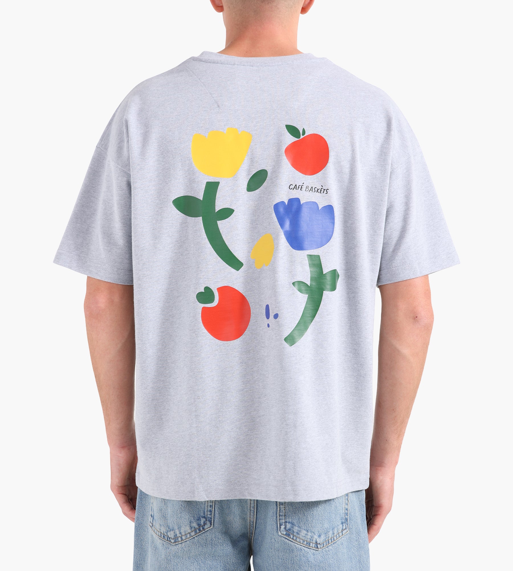 Café Baskèts Still Life Tee Ash Grey