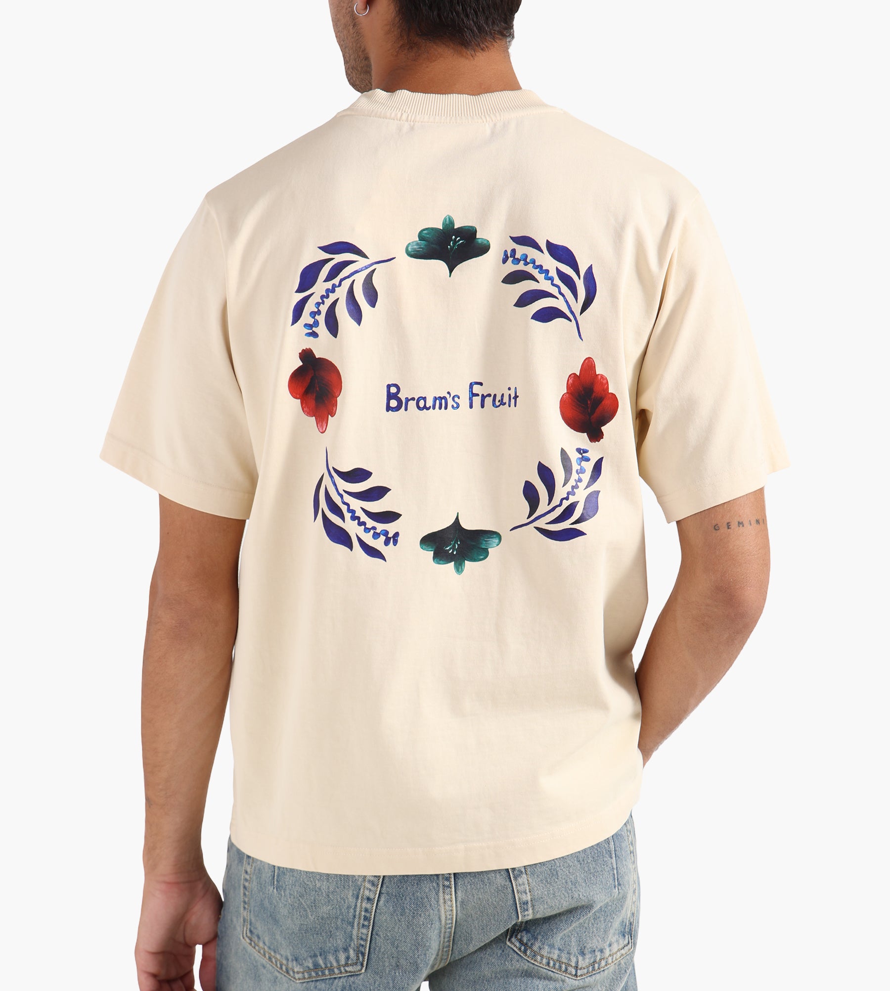 Bram's Fruit Flora T-shirt Solid Beige