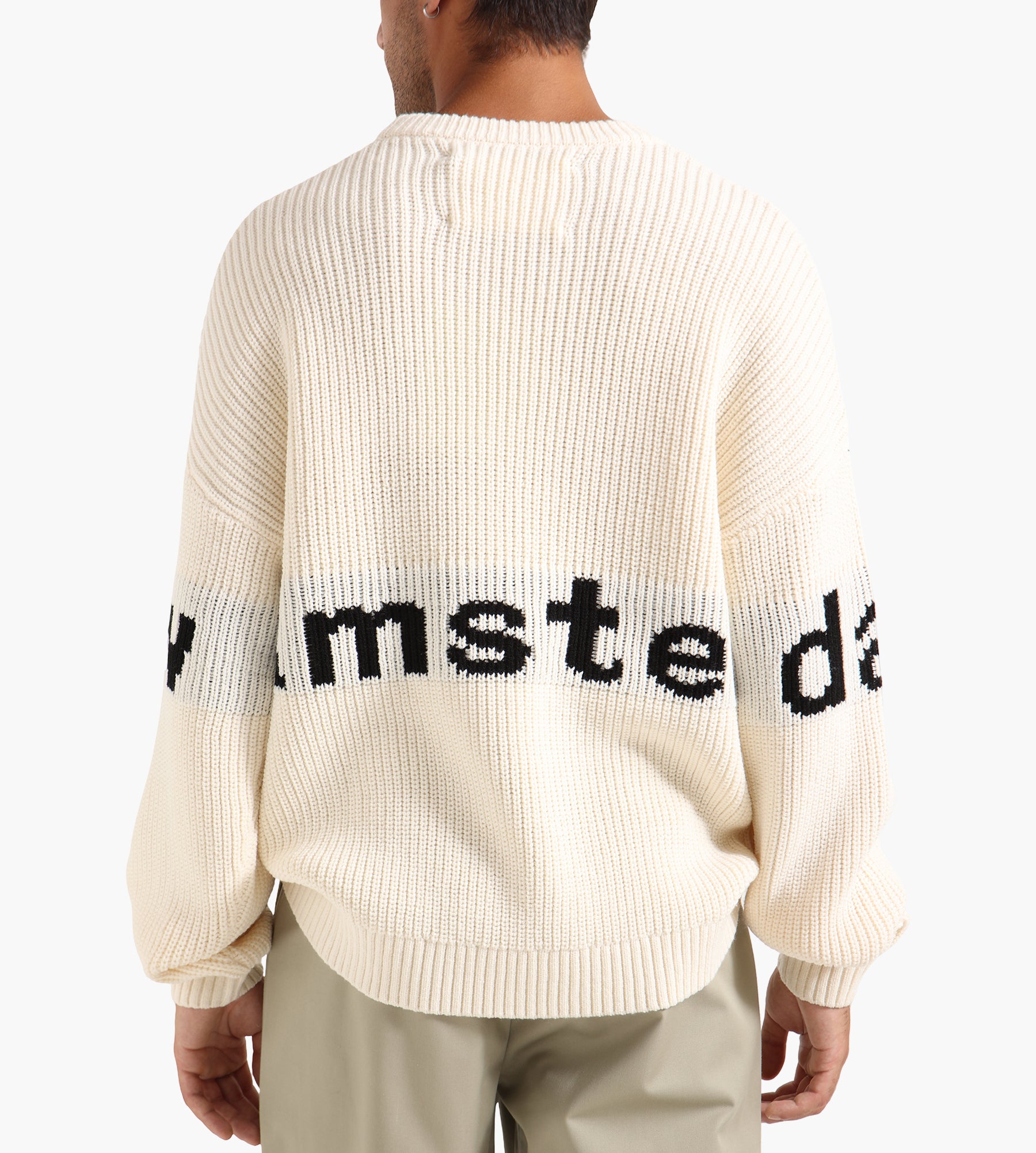 New Amsterdam Surf Association Name Crew Knit Ecru Black