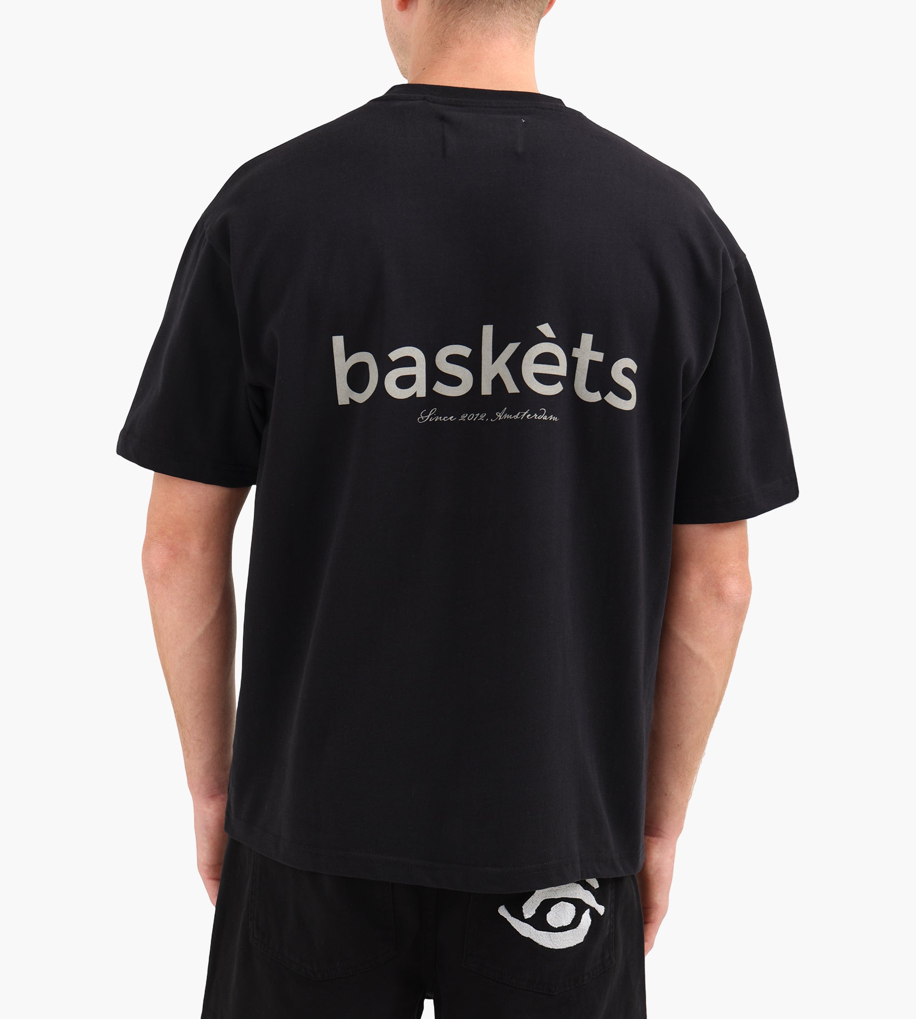 Baskèts Centered Logo Tee Black Antracite