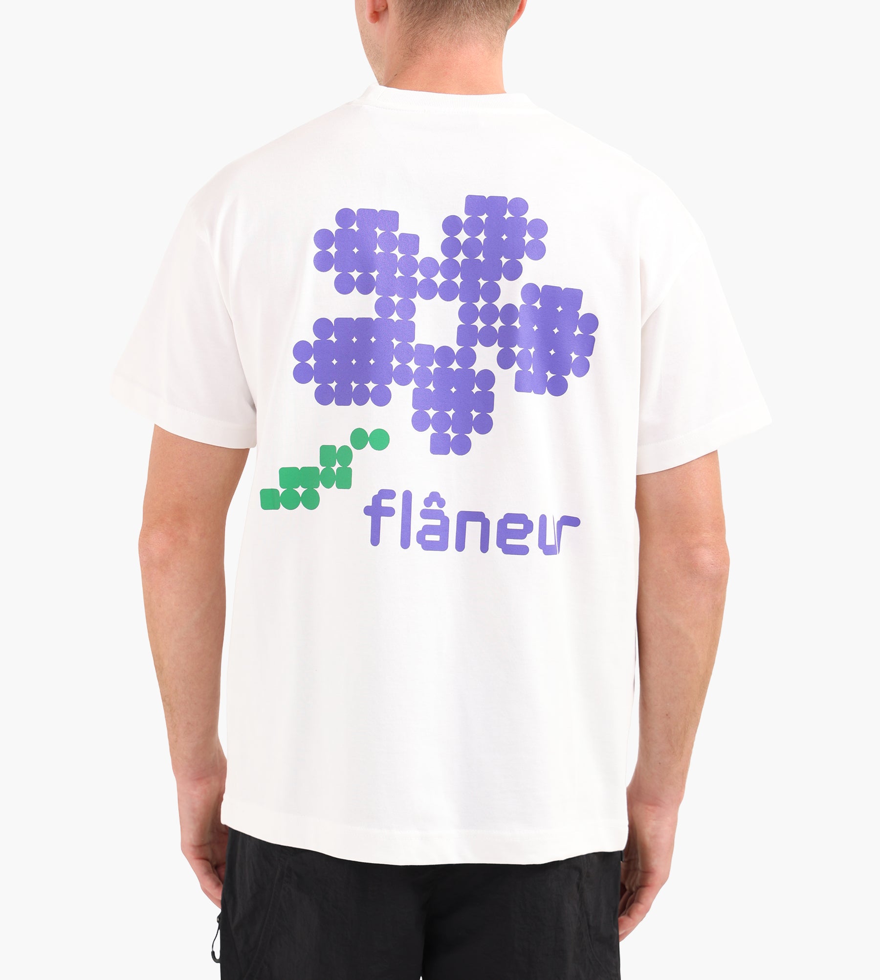 Flâneur Pixel Flower T-Shirt White