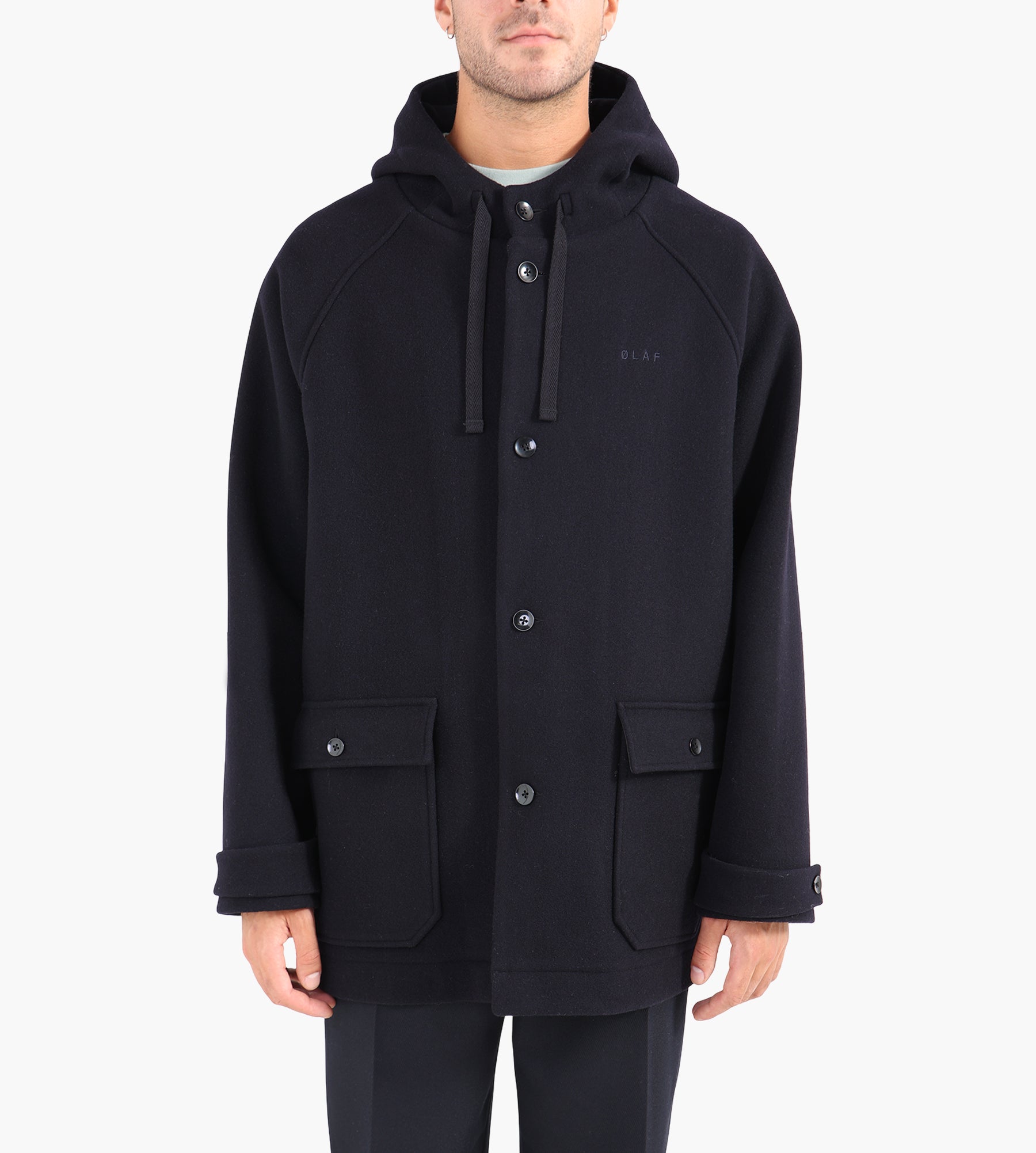 OLAF Wool Duffel Jacket Navy