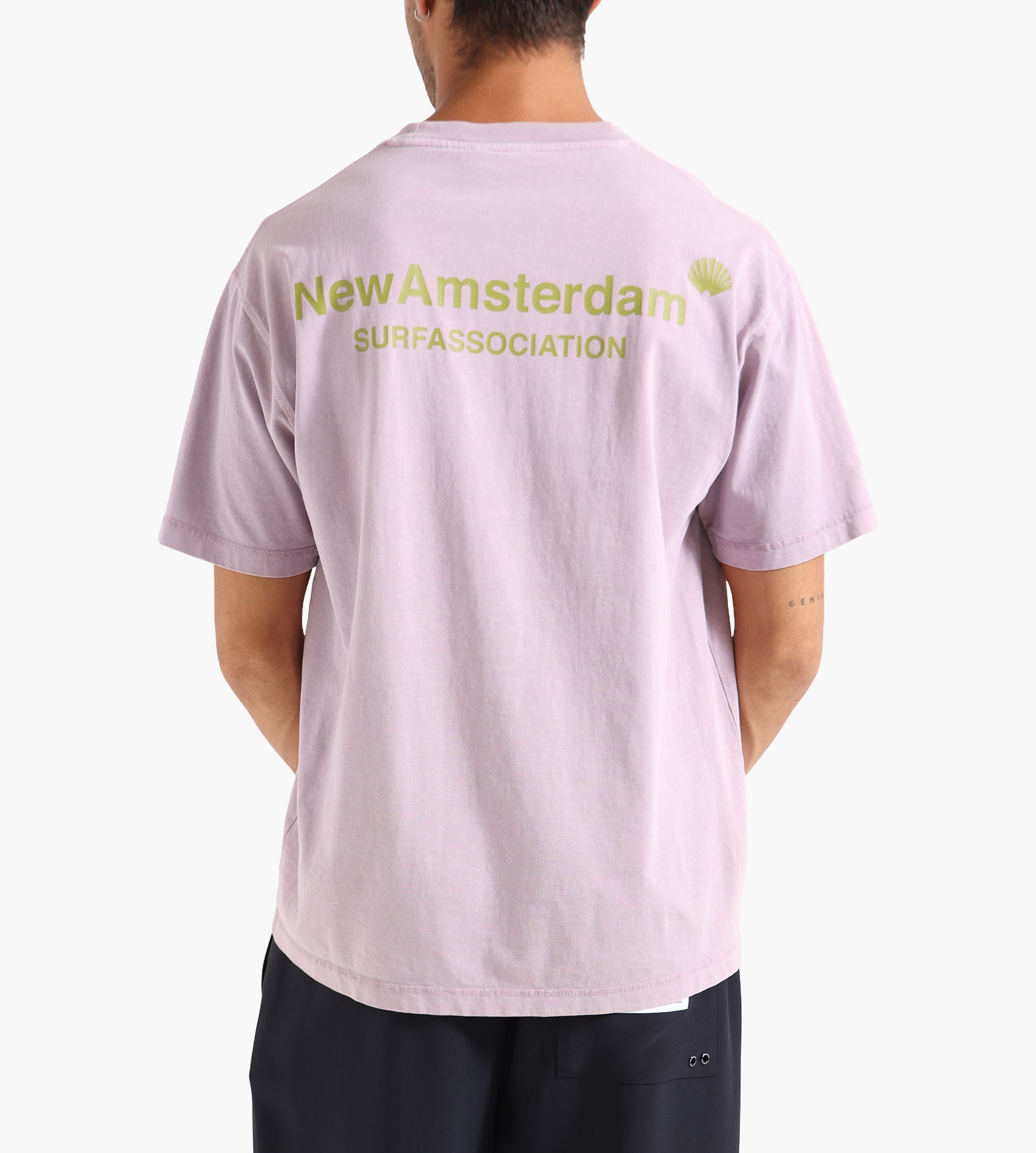 New Amsterdam Surf Association Logo Tee Sea Fog Moss