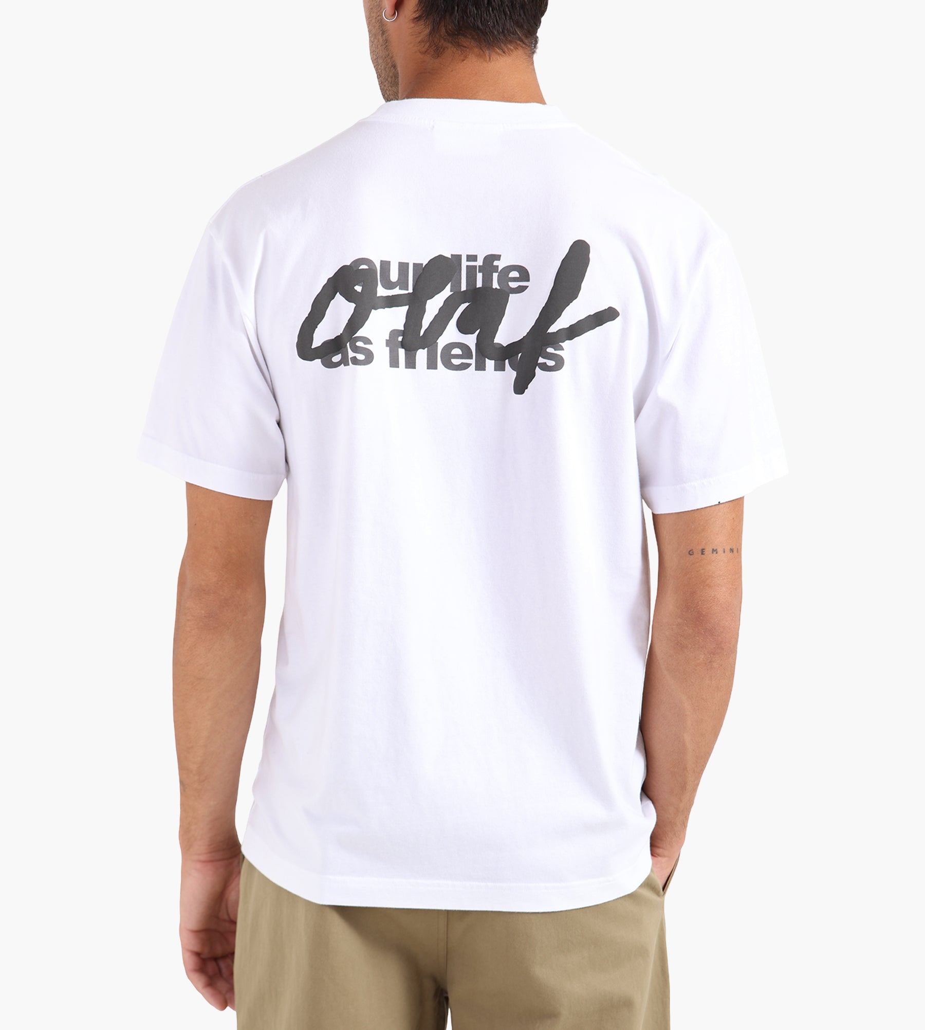 OLAF Script Graphic Tee Optical White