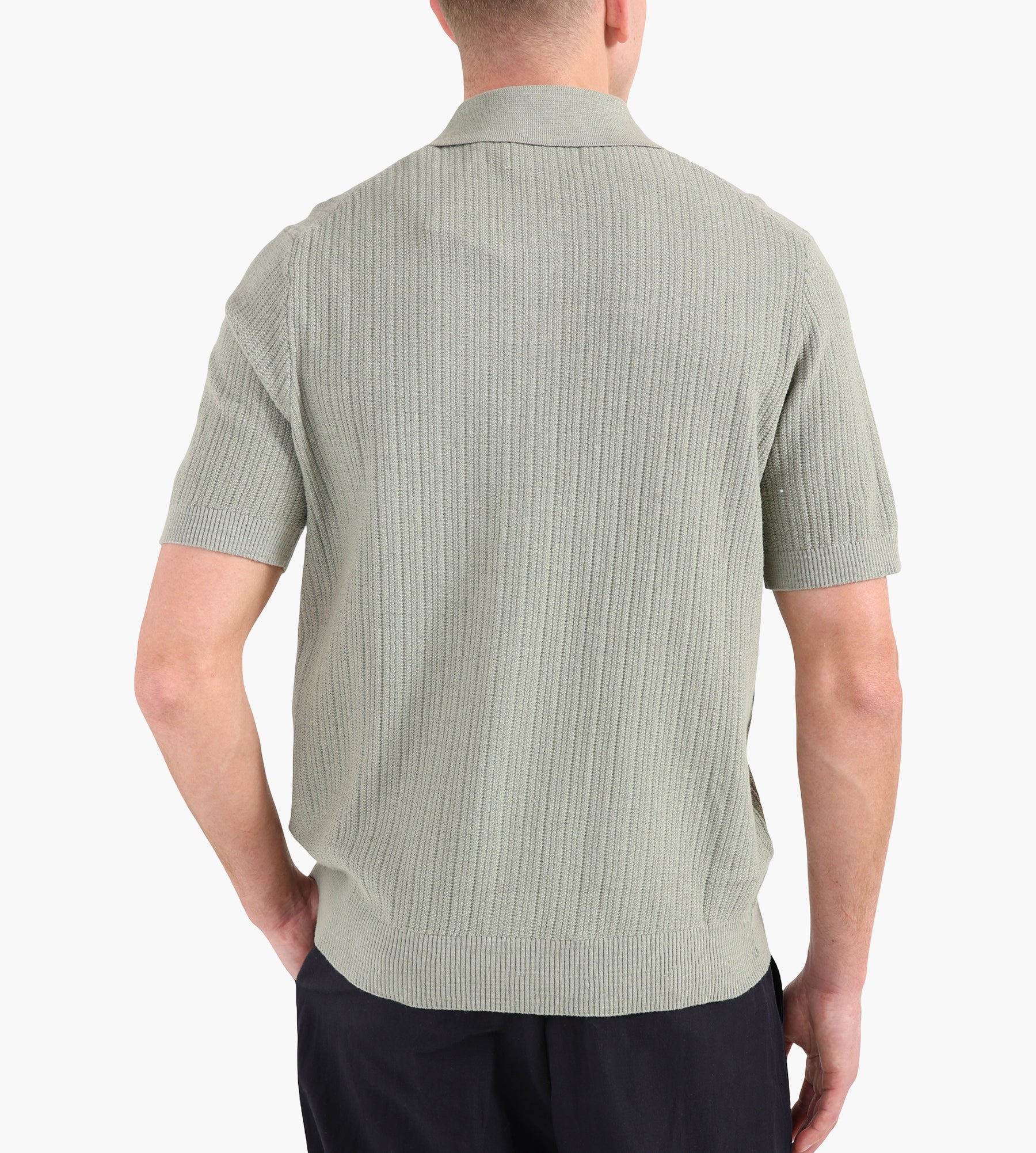 NN.07 Nolan Polo Cardigan 6695 Sage Green