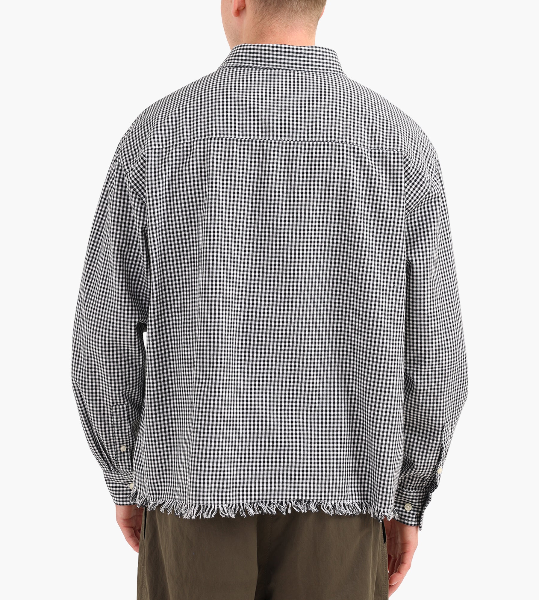 Bram's Fruit Distressed Farmer’s Long Sleeve Shirt Black