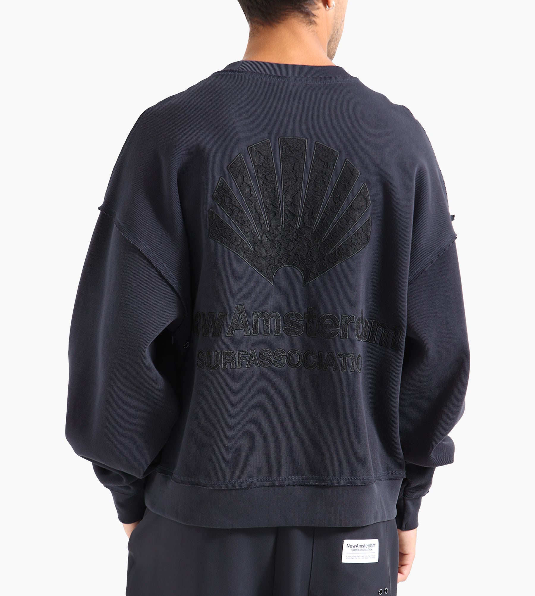 New Amsterdam Surf Association Lace Crewneck Night Black