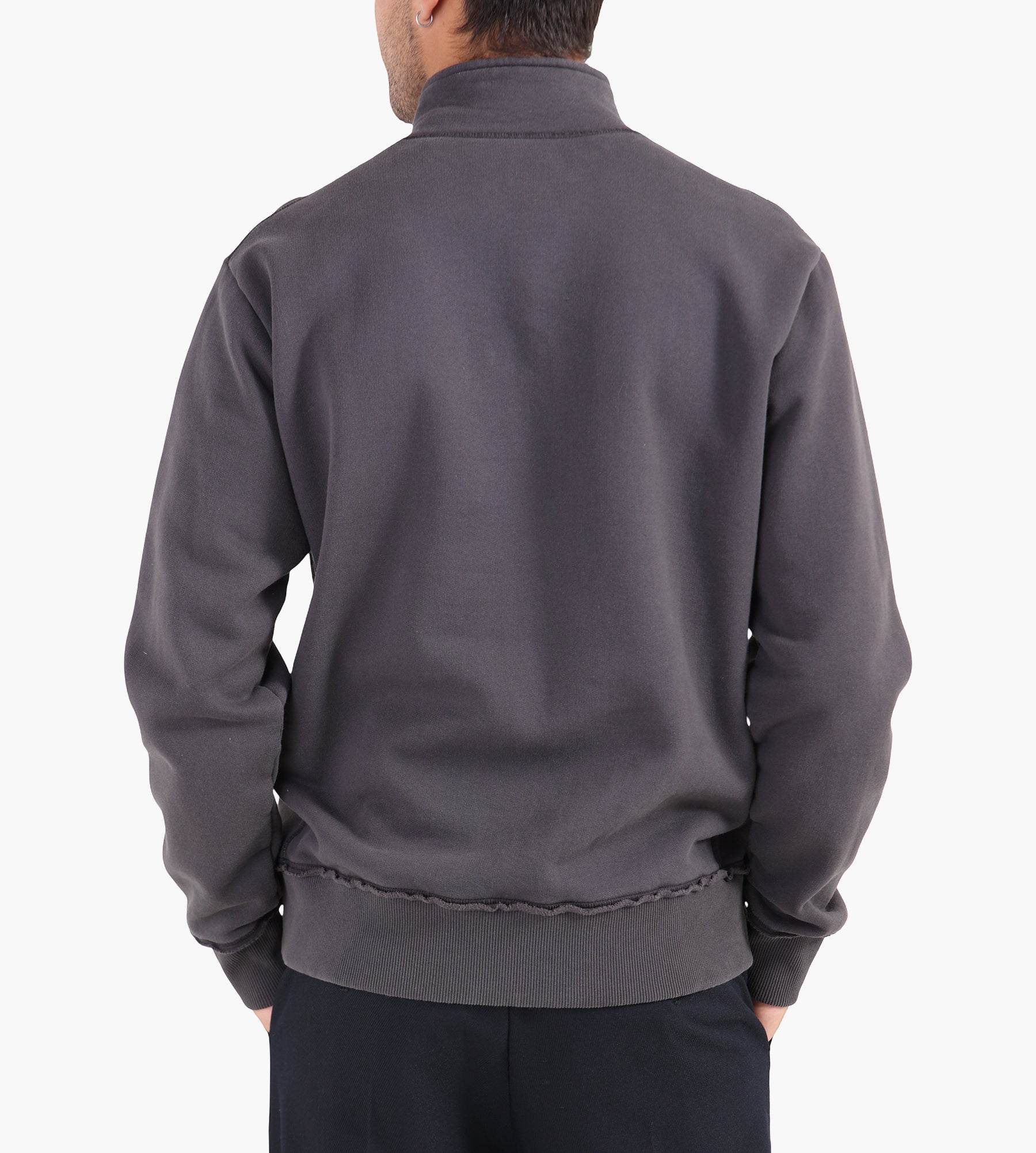 OLAF Signature Zip Mock Charcoal