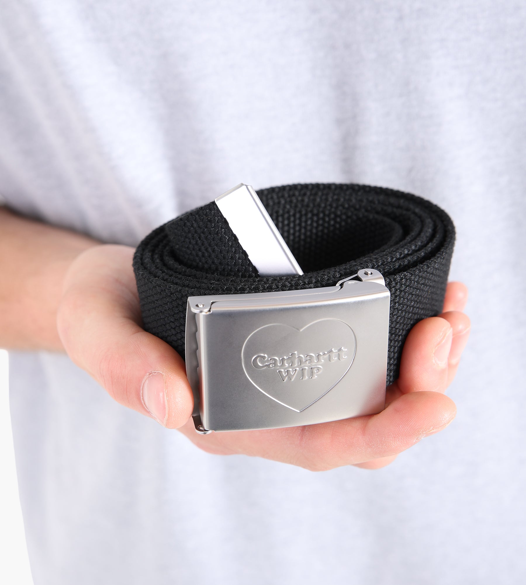 Carhartt WIP Heart Clip Belt Black Silver