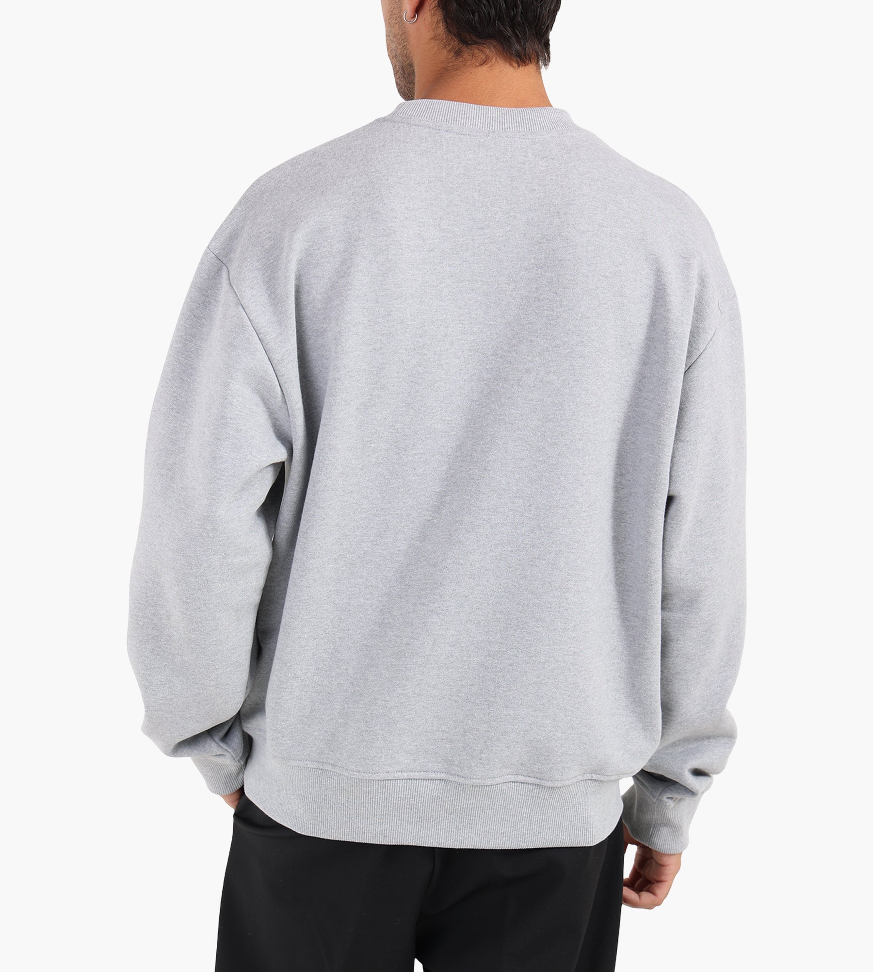 Sabbatical Logo Crewneck Heather Grey White