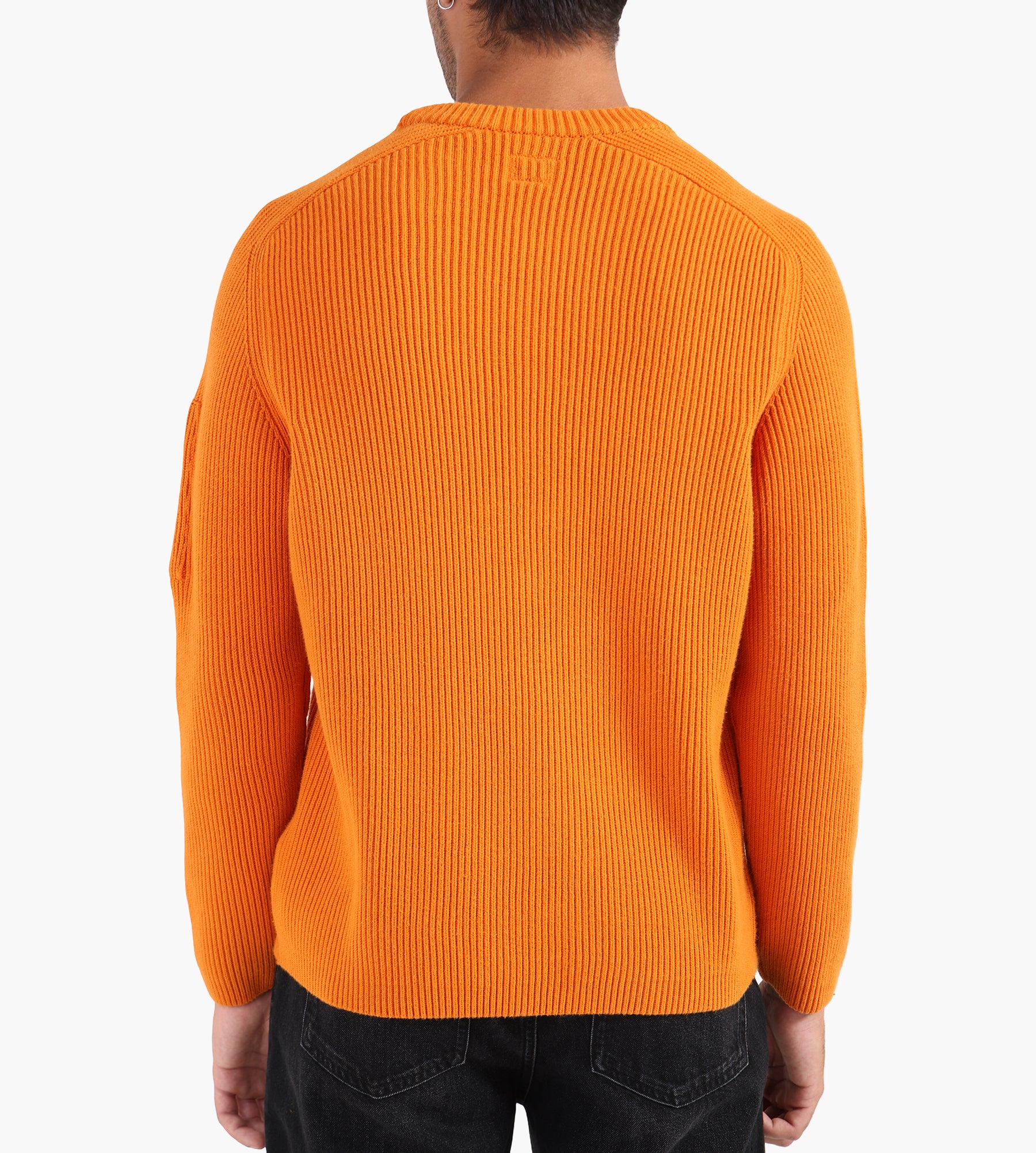C.P. Company Full Rib Knit Crewneck Russet Orange