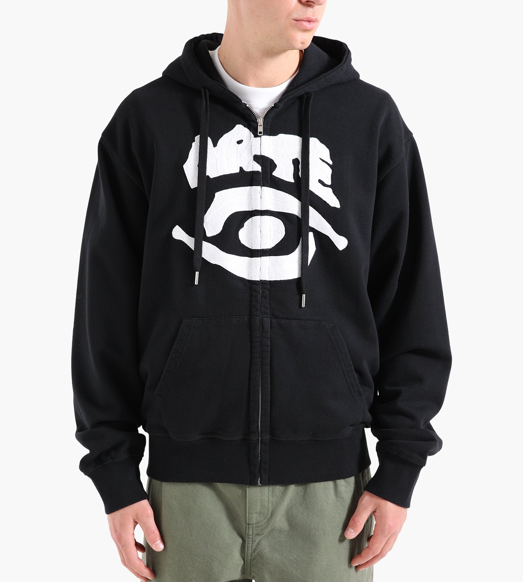 Arte Antwerp Eye Front Zip Hoodie Black