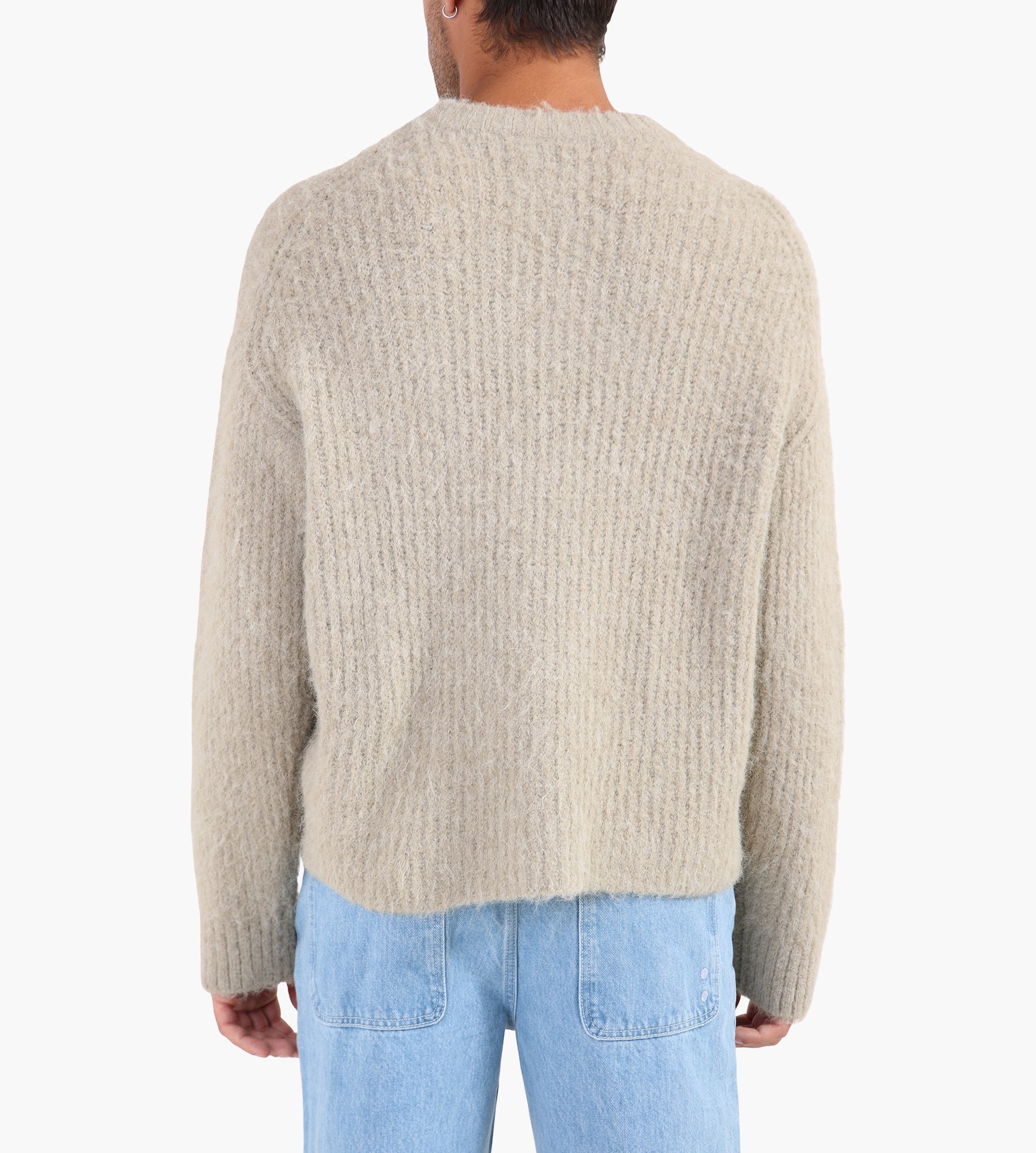 OLAF Hairy Knitted Crewneck Hemp
