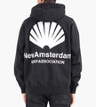 New Amsterdam Surf Association F25 Logo Hoodie Black White