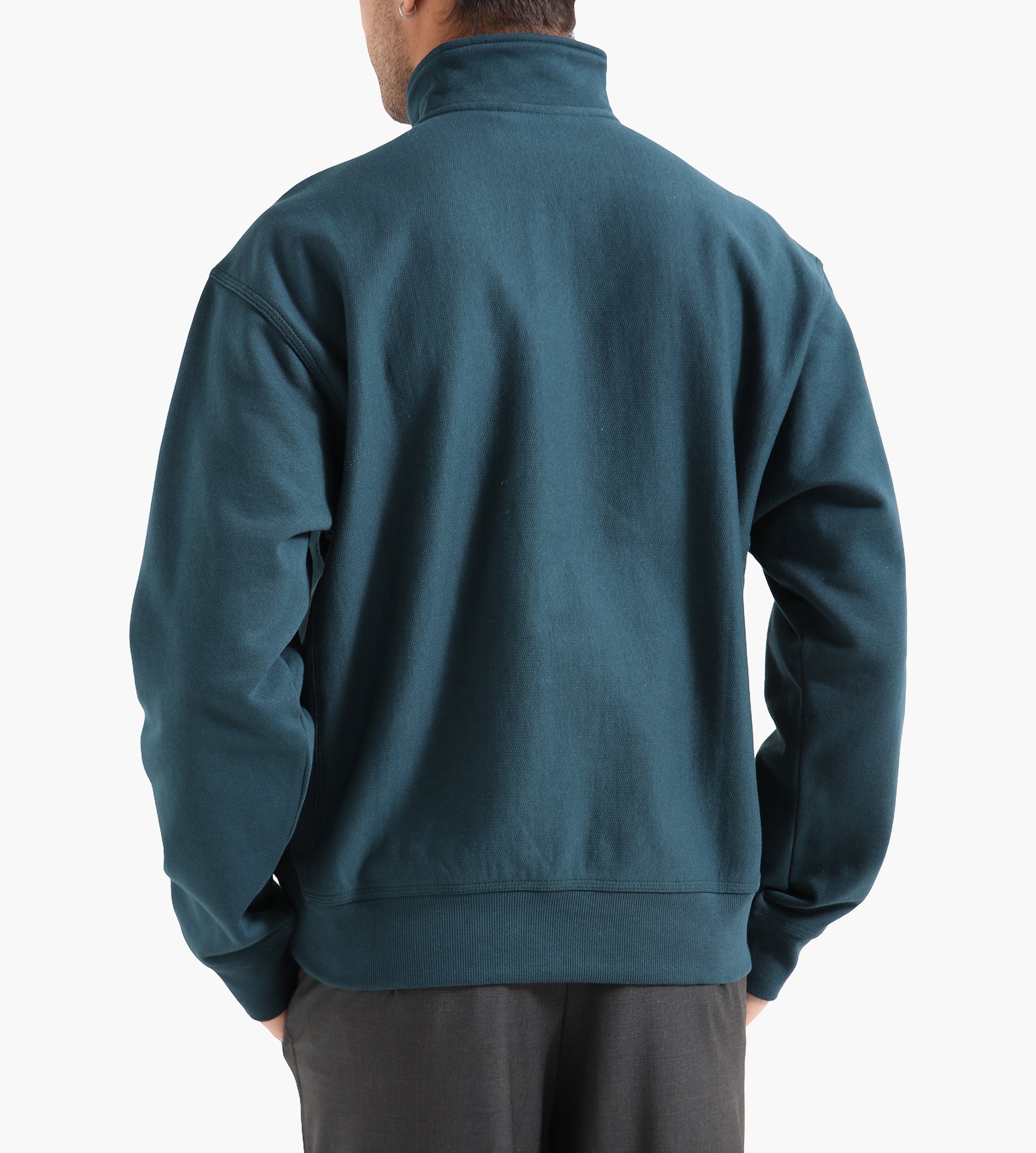 Carhartt WIP Half Zip American Script Sweat Deep Lagoon