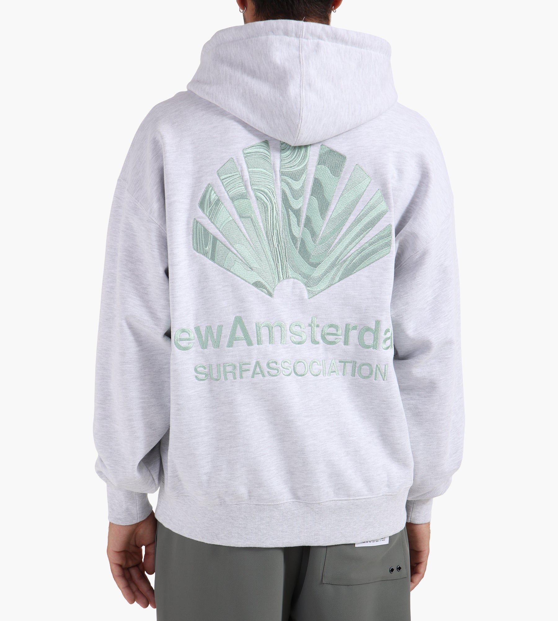 New Amsterdam Surf Association Logo Hoodie Ash Teal