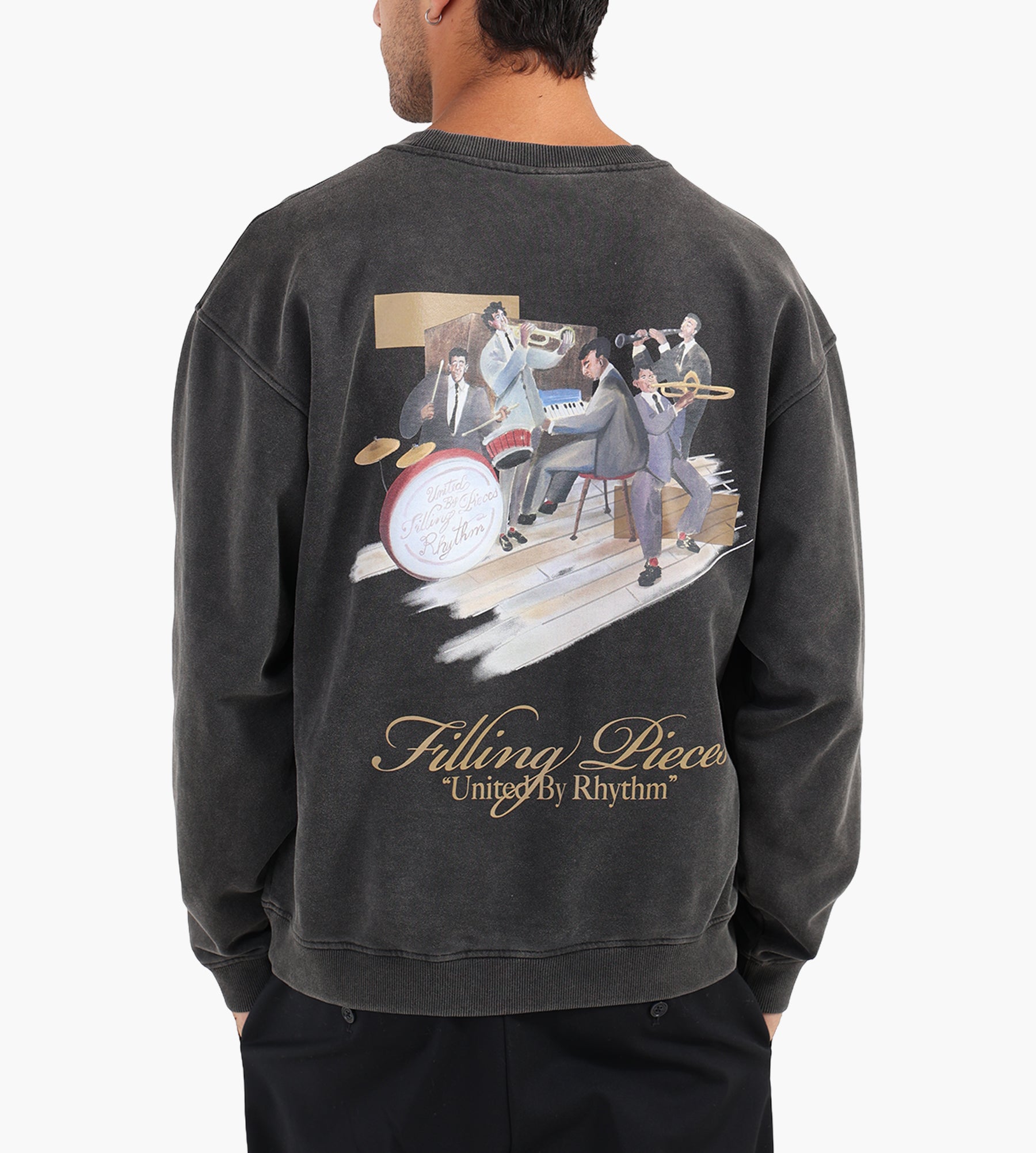 Filling Pieces Sweatshirt Band Vintage Black