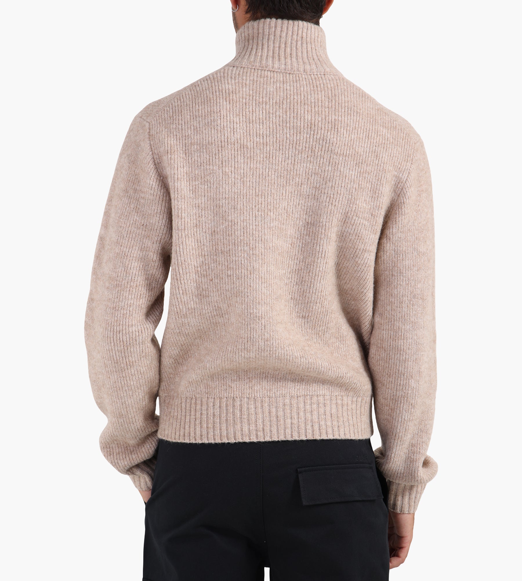 OLAF Signature Knitted Zip Mock Hemp