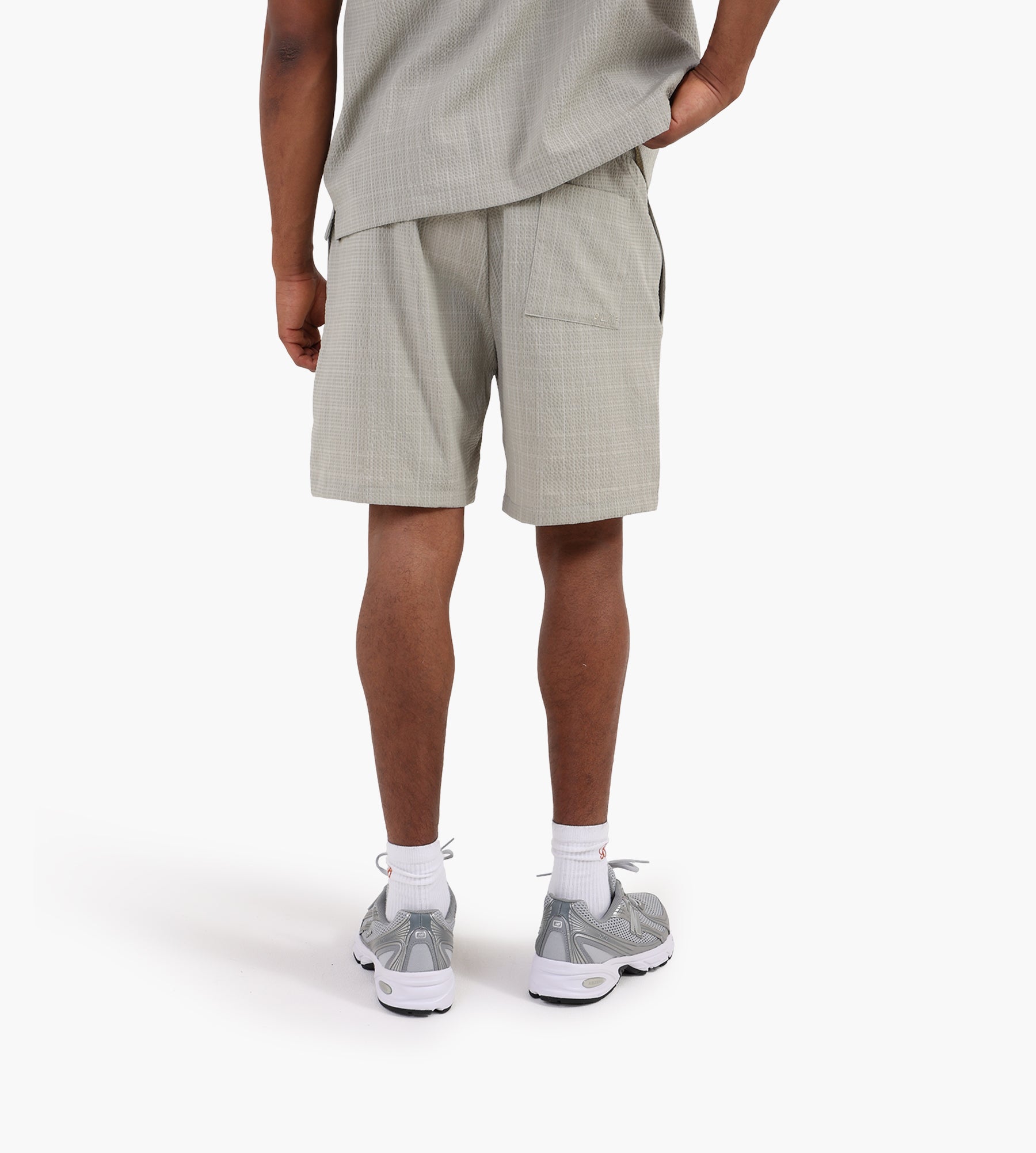 OLAF Fine Check Shorts Light Sage