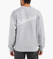 Sabbatical Script Logo Crewneck Heather Grey White
