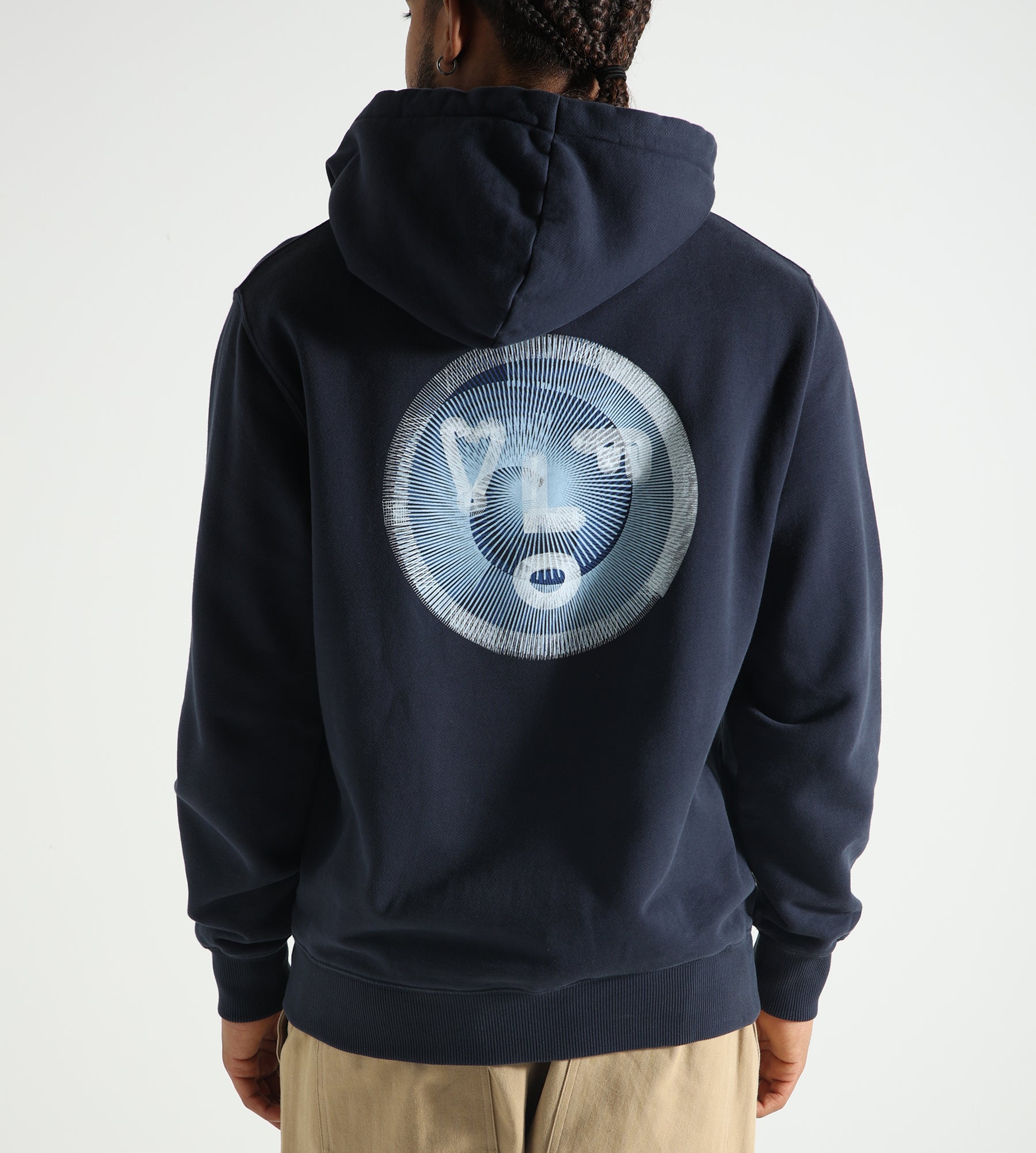 OLAF Spiral Face Hoodie Navy