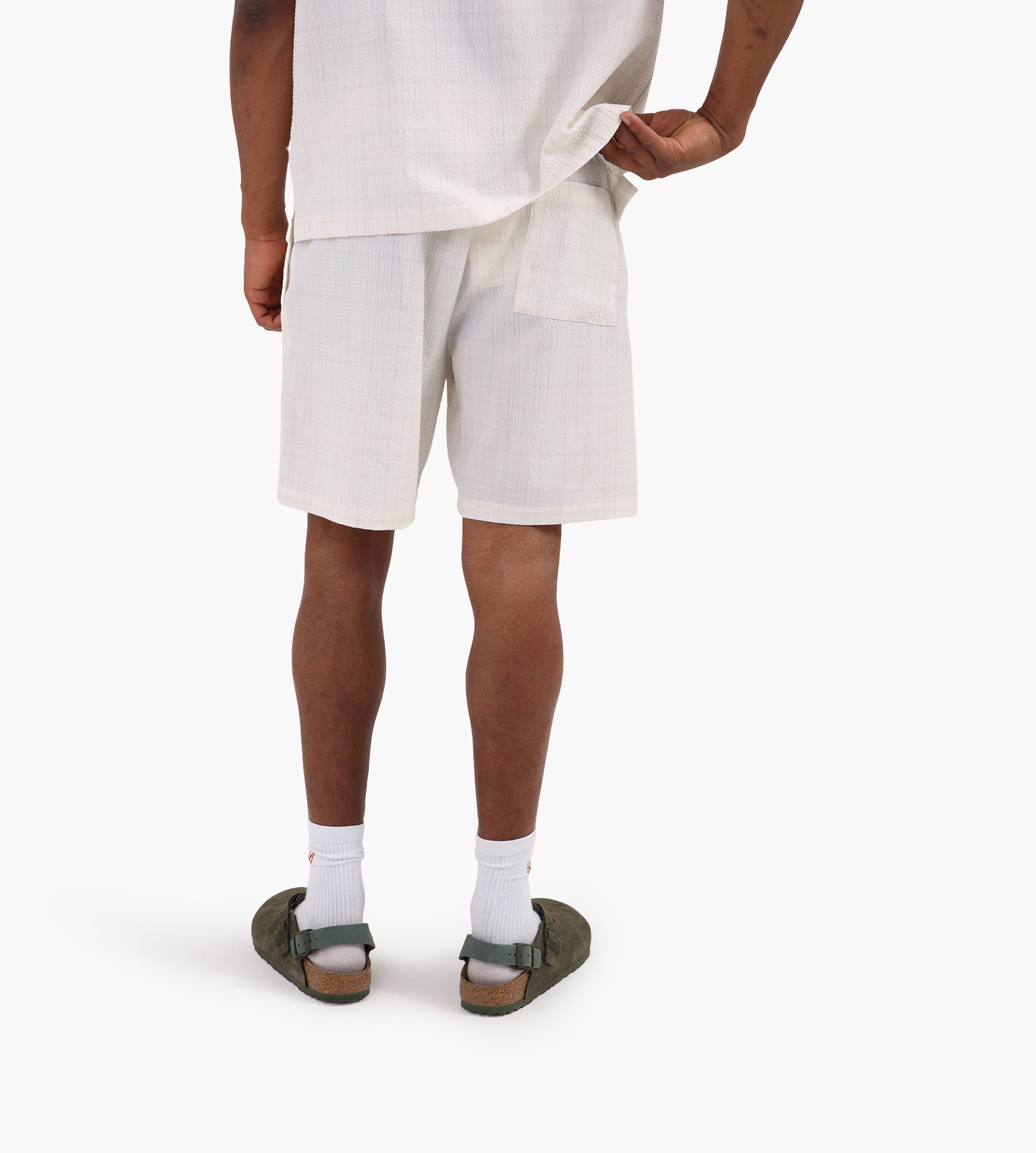 OLAF Fine Check Shorts Off-white