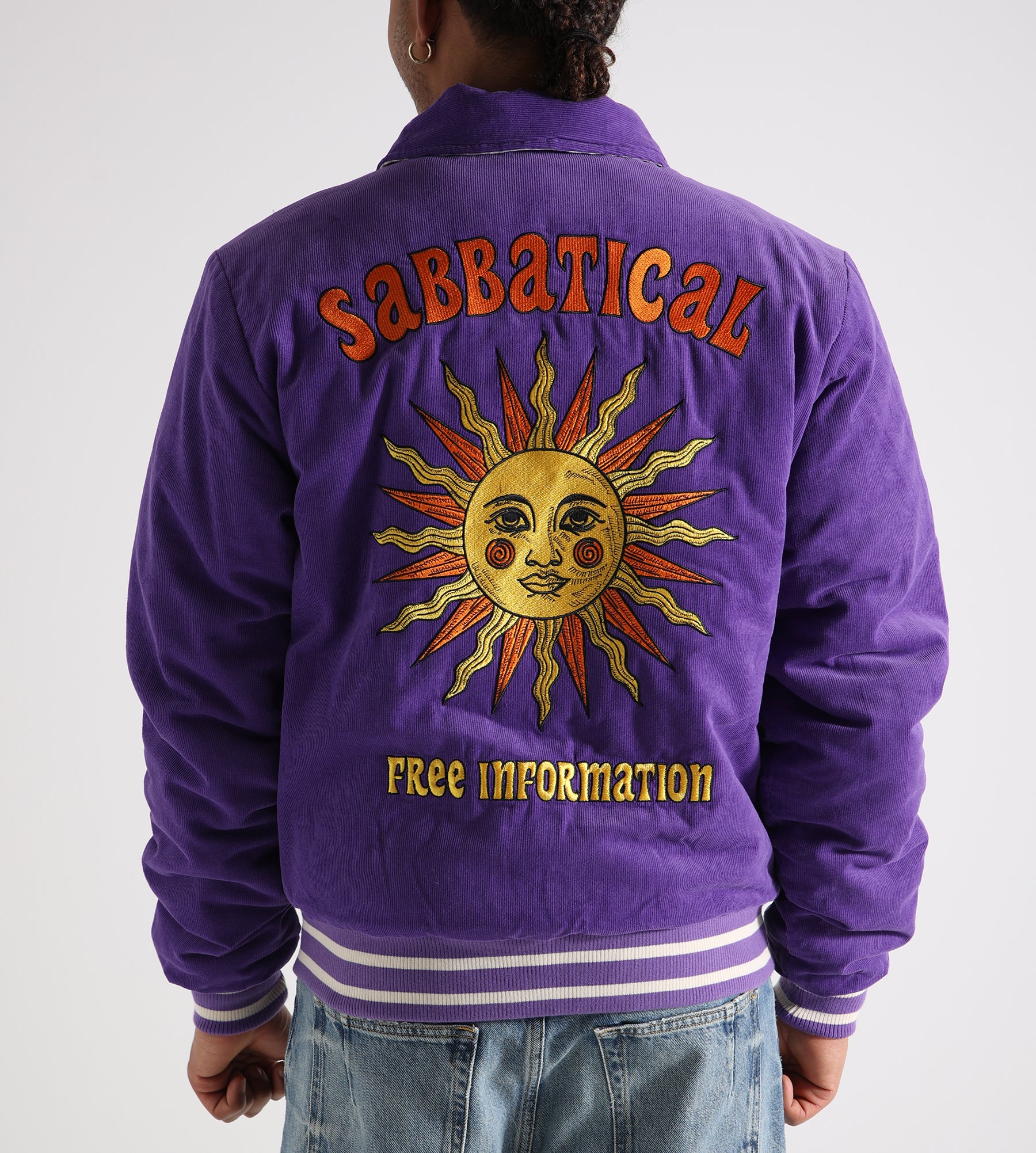 Sabbatical Free Information Varsity Jacket Purple Rain