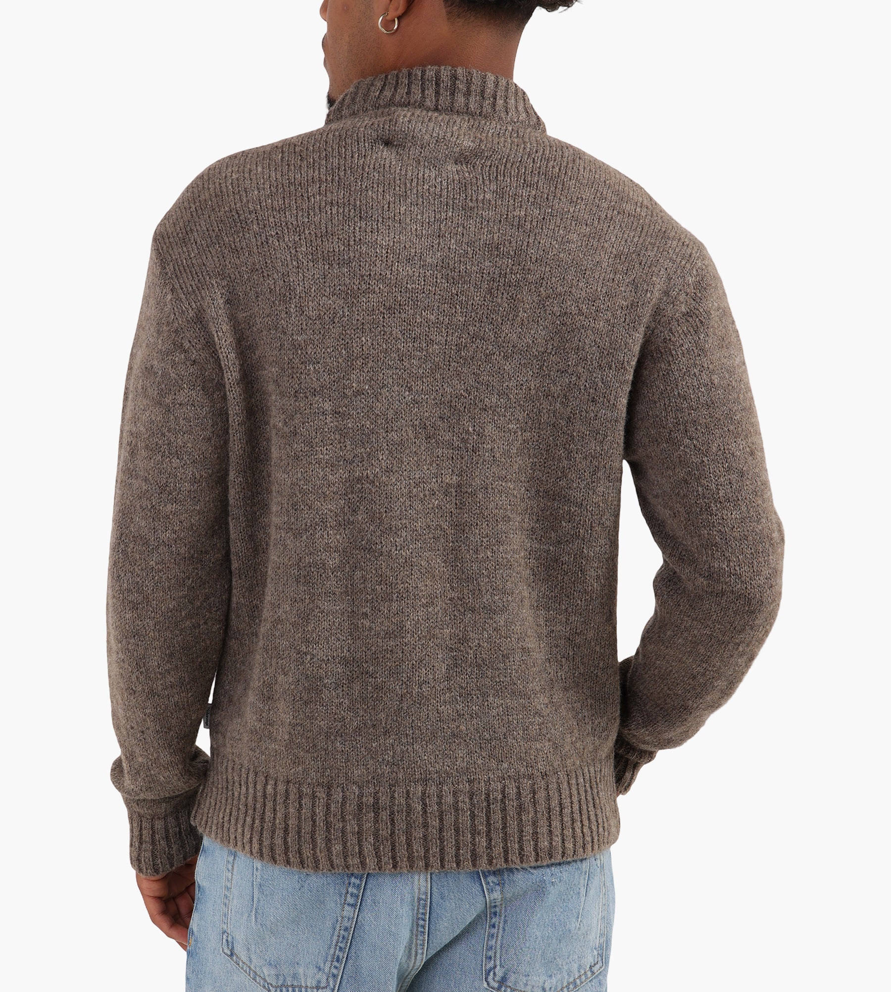 Pinkorange Brown Wool Knitted Jumper Brown