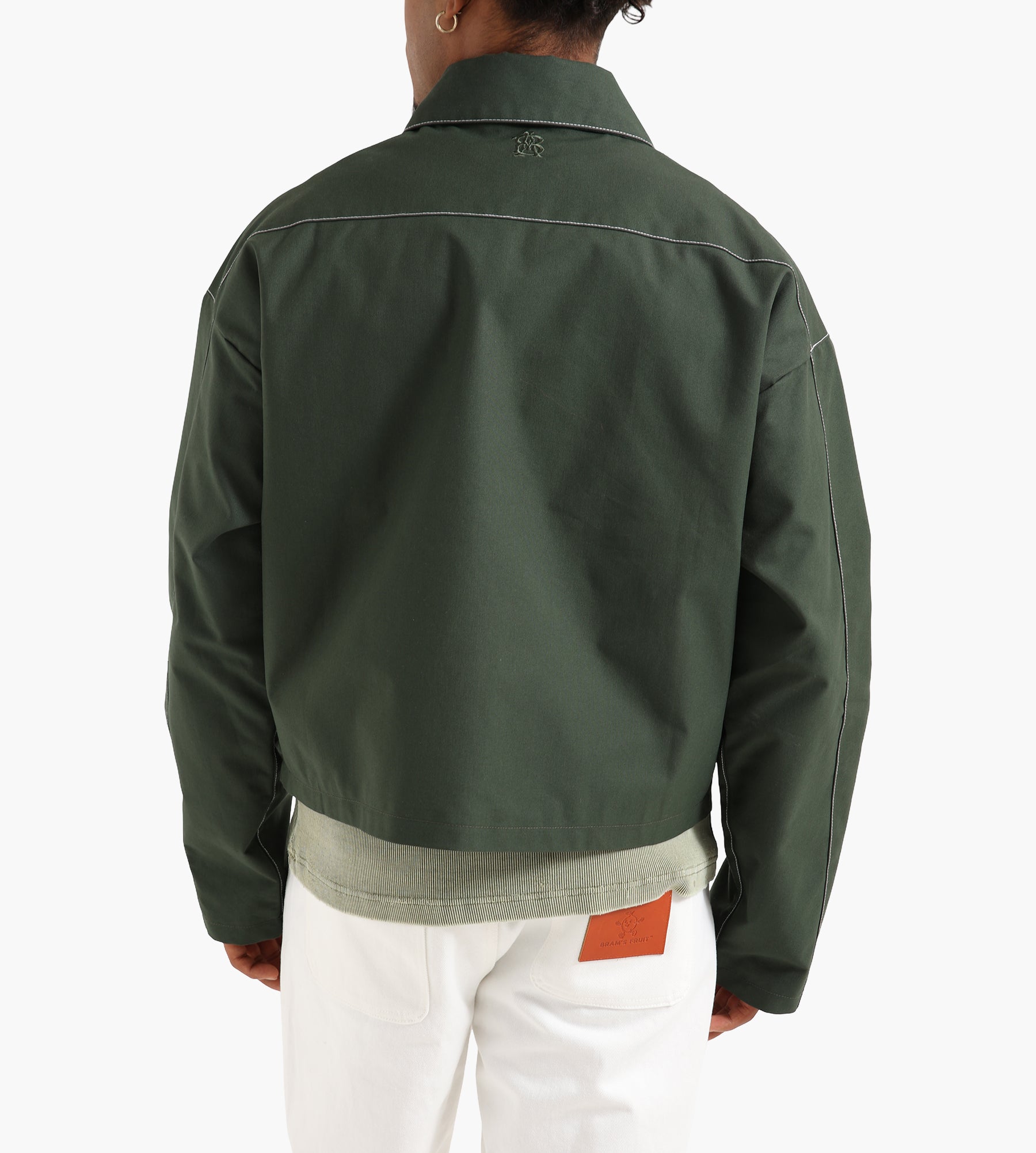 about:blank Utility Jacket Green Ecru
