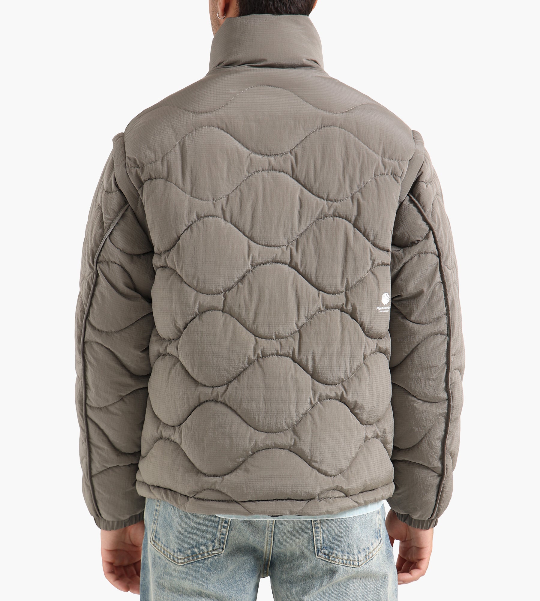 New Amsterdam Surf Association Detachable Jacket Dark Taupe