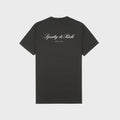 Sporty & Rich Signature NY T-Shirt Faded Black White