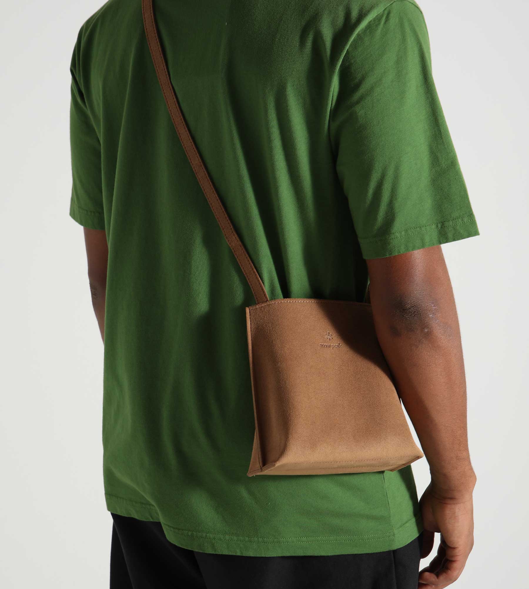 Snow Peak Vegan Leather Shoulder Bag Camel