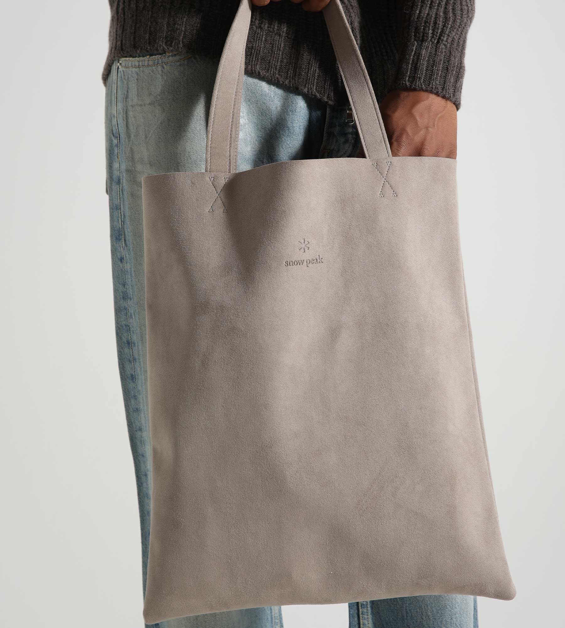 Snow Peak Vegan Leather Tote Bag Greige