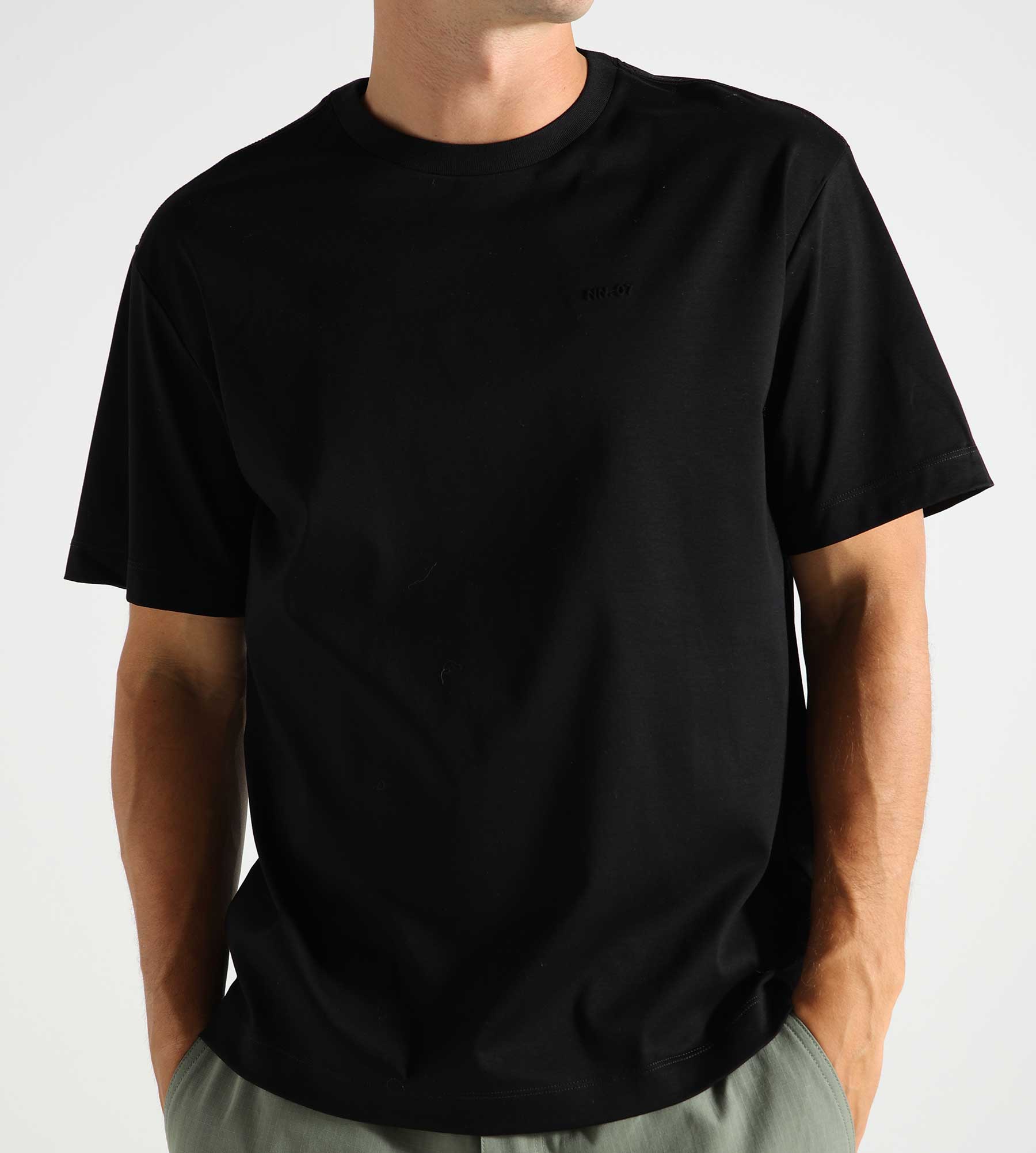 NN.07 Nat Logo Tee 3525 Black Shirt