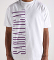Sabbatical Logo T-Shirt White Purple Rain